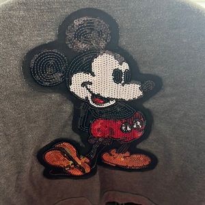 EUC Mickey sweatshirt.  Women’s XL crop style.  Super soft with sequin Mickey.